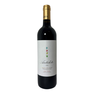 Botella de vino tinto Antídoto