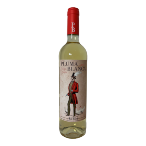 Botella de vino Pluma blanca
